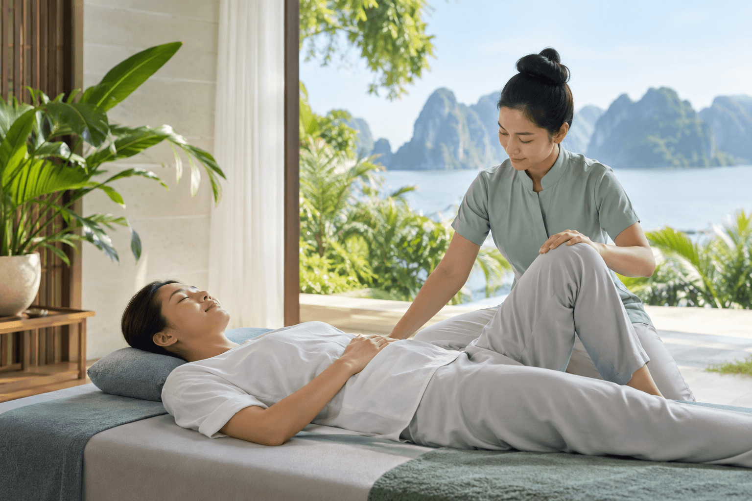 Patient receiving a coordinated recovery and wellness programme in Vietnam