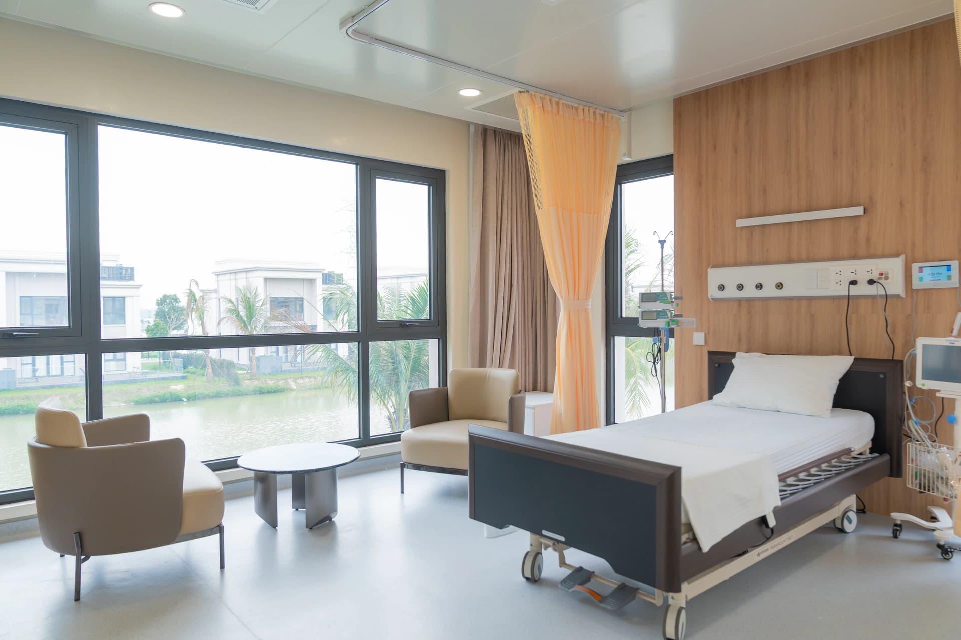 Modern private hospital room in Vietnam