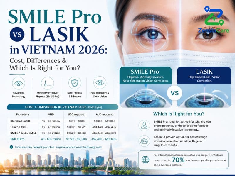 SMILE Pro vs LASIK in Vietnam 2026: Cost & Differences