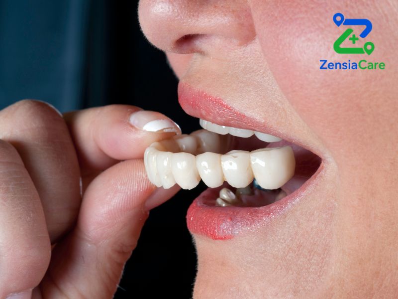 Temporary teeth after dental implant placement in Vietnam